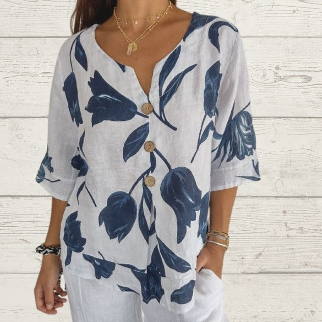Lucile | Elegant Floral Blouse